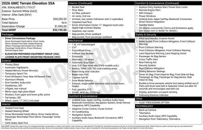 2026 GMC Terrain Elevation