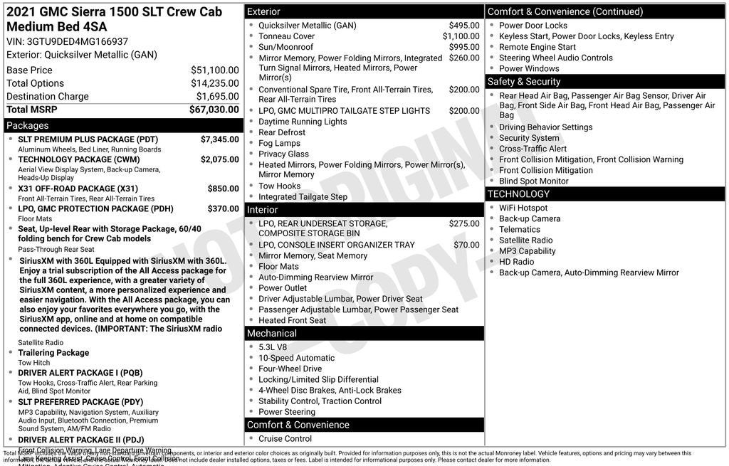2021 GMC Sierra 1500 SLT