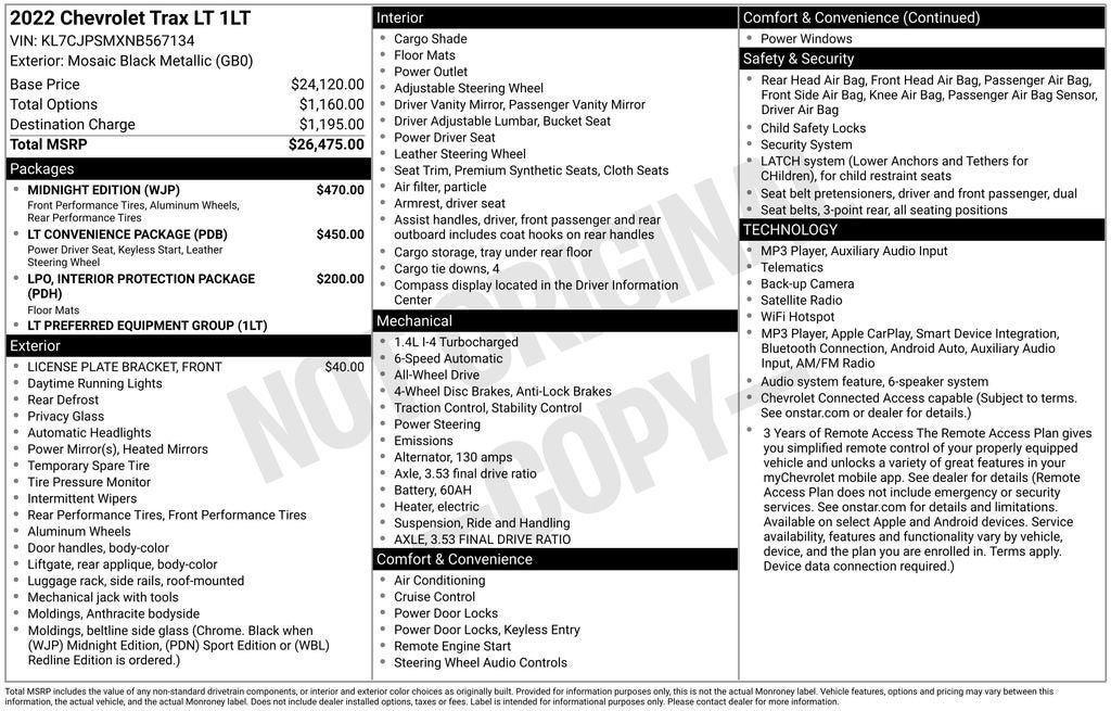 2022 Chevrolet Trax LT