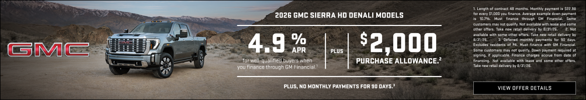 4.9% APR for well-qualified buyers when you finance through GM Financial.1

Plus, $2,000 PURCHASE...